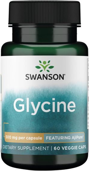 Глицин Swanson Glycine, 500 mg, 60 Veggie Caps