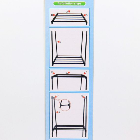 Пересувна вішалка-стійка для одягу до 20 кг, (160х55х42 см), The New Coat Rack / Підлоговий стелаж на коліщатках | Зображення 8