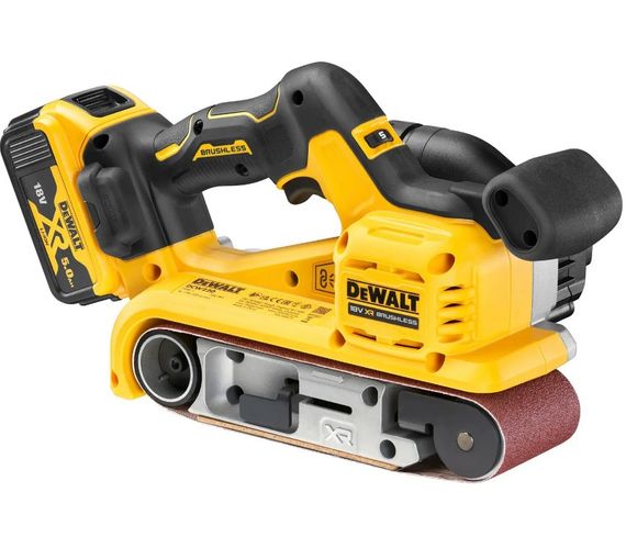 Стрічкова акумуляторна шліфмашина DeWalt з АКБ та ЗП DCW220P2