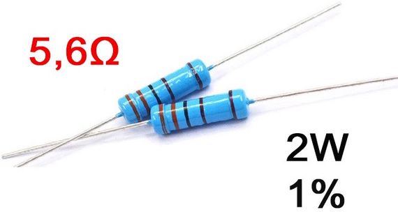 Резистор постійний 2W 5,6Ом ( 5,6Ω) 1% металооксидний | Зображення 3
