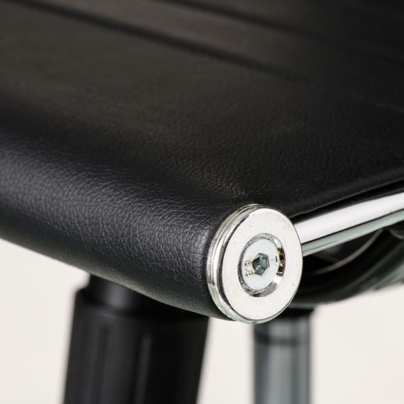 Супертонкое офисное кресло для персонала SOLANO 6 (Солано) Artleather BLACK в черном кожзаменителе | Зображення 8