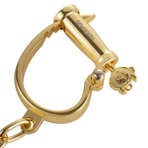 Наручники LOCKINK Love-slave Handcuffs, золотисті, металеві, у формі стремен | Зображення 3