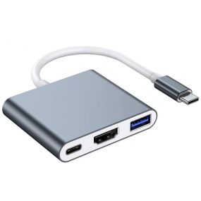 USB C  HDMI,  Адаптер 4K, концентратор ElecMoga USB C с USB 3.0 + портом USB C для зарядки