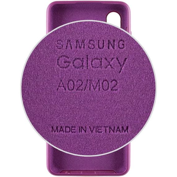Чехол Silicone Cover Full Protective (AA) для Samsung Galaxy A02 Фиолетовый / Grape | Зображення 2