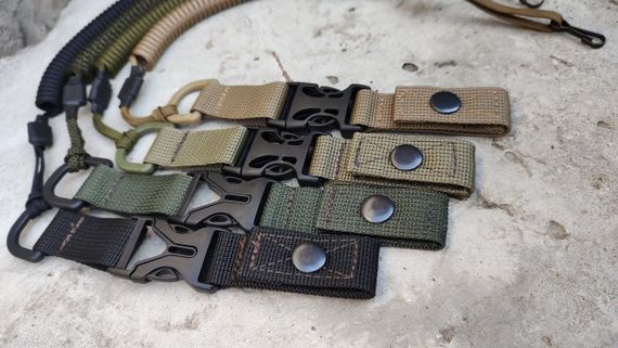 Тренчик-карабін шнур страхувальний кручений шнур спіральний паракорд оптом в наявності 4 кольорів MS | Зображення 1