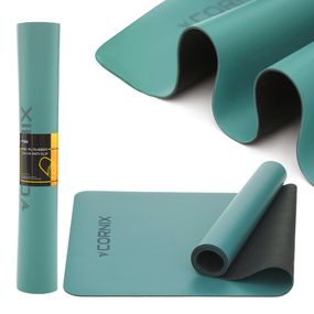 Килимок спортивний Cornix PU 183 x 68 x 0.4 см для йоги та фітнесу XR-0318 Turquoise