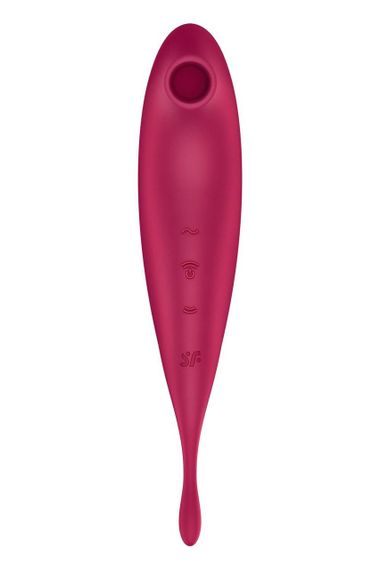 Смарт-вібратор для клітора з вакуумною стимуляцією Satisfyer Twirling Pro+ dark red Sex Aura | Зображення 2