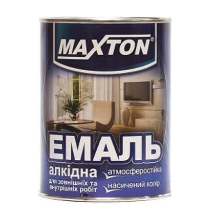 Емаль алкідна 0,9кг жовто-коричнева MAXTON