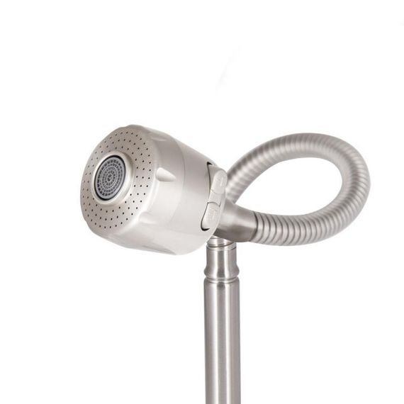 Змішувач для кухні Lidz Aria 015F41 з гнучким виливом (k35) LDARI015F41NKS45306 Nickel | Зображення 3
