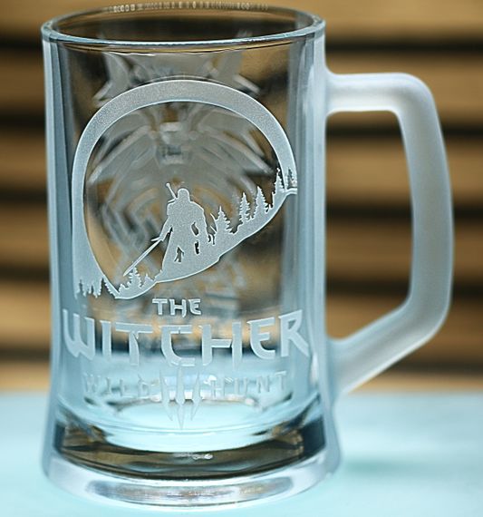 Пивний келих 670 мл пивна кружка гри Відьмак подарунок для фаната гри The Witcher кухоль з гравіюванням