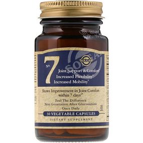 Комплекс для суглобів Solgar No 7, Joint Support & Comfort 30 Veg Caps SOL-50497
