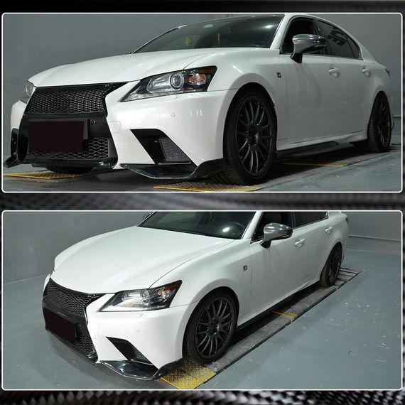 Накладки на передній бампер (для F-Sport 2011-2015, Карбон) для Lexus GS рр | Зображення 4