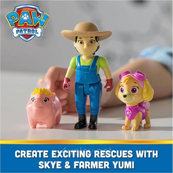 Щенячий патруль Набор игровых фигурок Скай, фермер Юми и свинка Оригинал Paw Patrol | Зображення 4