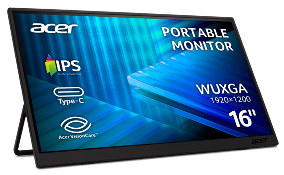 Монiтор 16" Acer PM161Wbmiuux (UM.ZP1EE.012) Black