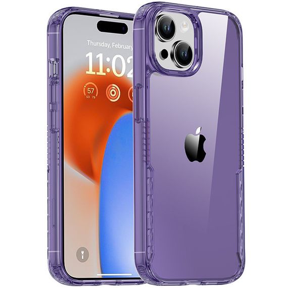Чехол TPU+PC Multi-Color для Apple iPhone 14 (6.1") Purple
