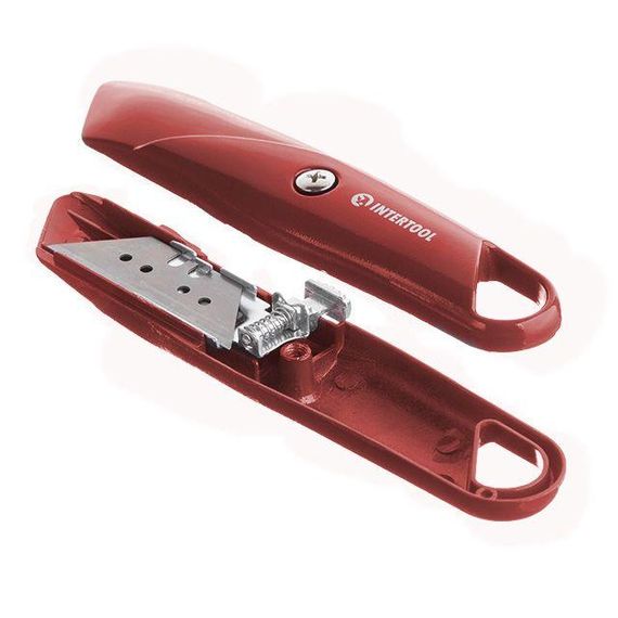 Ніж з висувним трапецієподібним лезом 60*19 мм INTERTOOL HT-0505 | Зображення 3