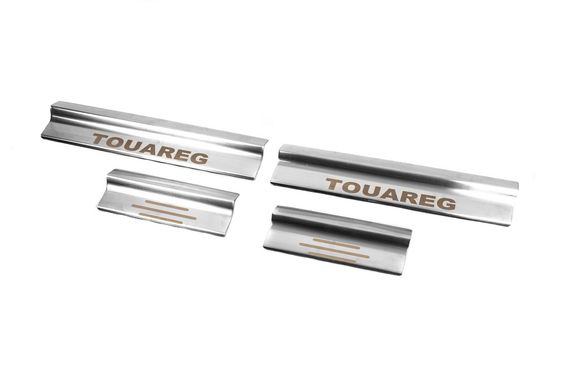 Накладки на внутрішні пороги Carmos (4 шт, нерж.) для Volkswagen Touareg 2002-2010 рр