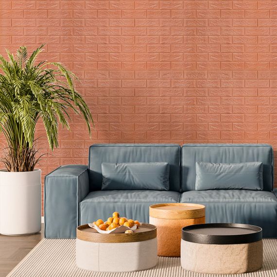 3D панель самоклеюча 700x700x7мм цегла Пудра SW-00001800 | Зображення 4