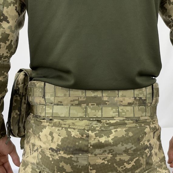 Пояс двойной тактический разгрузочный быстросбросный IRR Cordura 500 D Пиксель ММ-14 (pixel) MELGO M | Зображення 7