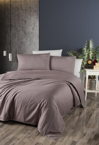 Комплект постільної білизни First Choice Deluxe Satin 200х220 Timeless Lilac