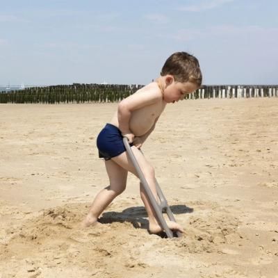 Іграшка для піску QUUT Лопатка SСOPPI з ситом для піску та снігу сірий+блакитний (170228) | Зображення 2