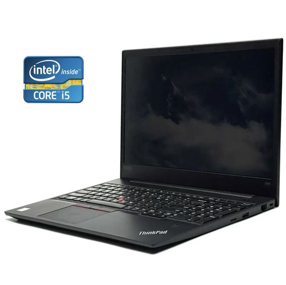 Ноутбук Lenovo ThinkPad E590 / 15.6" (1920x1080) IPS / Intel Core i5-8265U (4 (8) ядра по 1.6 - 3.9 GHz) / 8 GB DDR4 / 128 GB SSD / Intel UHD Graphics 620 / WebCam / Win 10 Pro б/у
