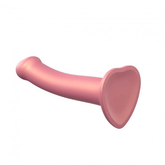 Насадка для страпону Strap-On-Me Mono Density Dildo Rose M, діам. 3,3 см, одношаровий силікон, гнучк | Зображення 1
