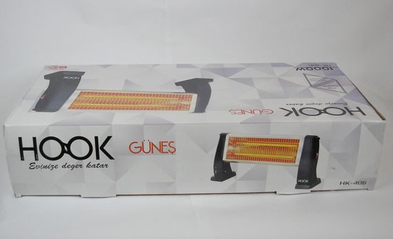 Обогреватель кварцевый инфракрасный HOOK HK 406 1000W напольный электрообогреватель | Зображення 7