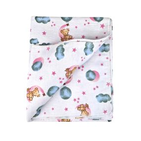 Пеленка SoundSleep Sleepy Bear фланель 90х110 см белая (2800004643986)