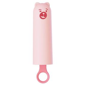 Вібратор CuteVibe Teddy Pink (Black Dildo), реалістичний вібратор під виглядом морозива sexstyle