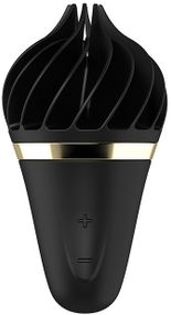 Вібростимулятор кліторальний Satisfyer Sweet Treat Spinnator у формі морозива, чорний Sex Aura