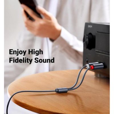 Кабель мультимедийный AUX 3.5mm TRS to RCAx2 M/M 1.0m AV102 Grey Ugreen (10588) | Зображення 2