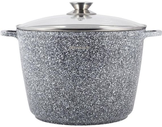 Каструля Kamille Snow Marble 10л індукційна з антипригарним покриттям | Зображення 1