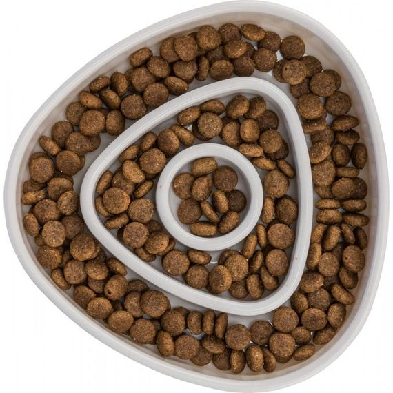 Миска Trixie для котів Повільне годування сіра пластикова 350 мл 15х15 см | Зображення 4