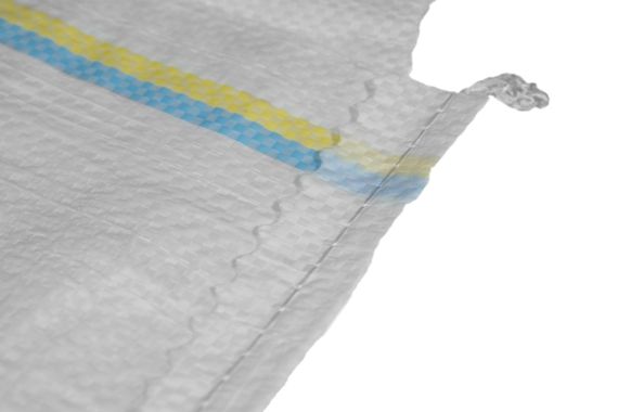 Мешок 105см*55см полипропиленовый белый  (жёлто- голубой полосой) | Зображення 4