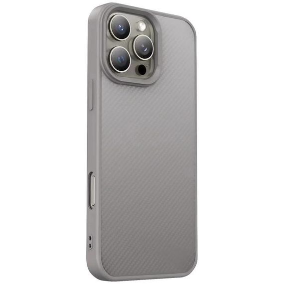 TPU чохол Carbon Protective with Magsafe для Apple iPhone 16 Pro (6.3") Grey