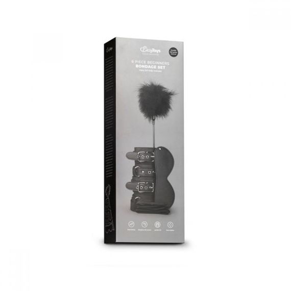 Набір БДСМ Easytoys, чорний, 4 предмети | Зображення 7