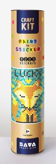 Картина за номерами стікерами в тубусі "Лисичка" 1200 стікерів. 1838, 33х48 см | Зображення 1