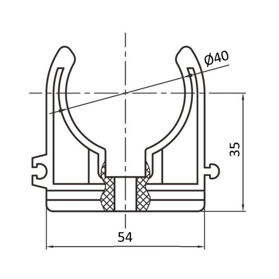 Крепеж PPR Blue Ocean 40 | Зображення 1