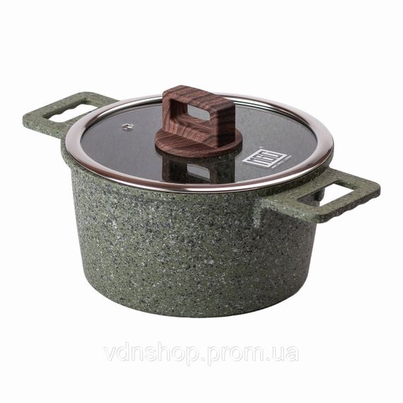 Алюмінієва каструля об'ємом 3 літри з кришкою Ø 20 (см), з антипригарним покриттям MGC HP-4-445GR | Зображення 3
