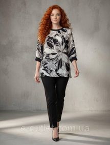 Жіноча блуза SOLINNA шовк Армані, вільний крій, великі розміри 52–56, нарядна блузка