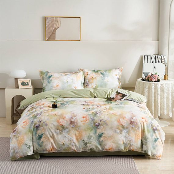Постельное белье двуспальное из сатина L&M Print 11 21611 180х200 см