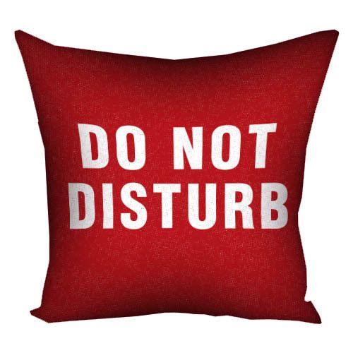 Подушка габардинова з принтом Do not disturb 50x50 (5P_22O007)