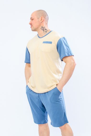 Піжама чоловіча (футболка+шорти) Носи своє 60 Бежевий (p-5941-33716)