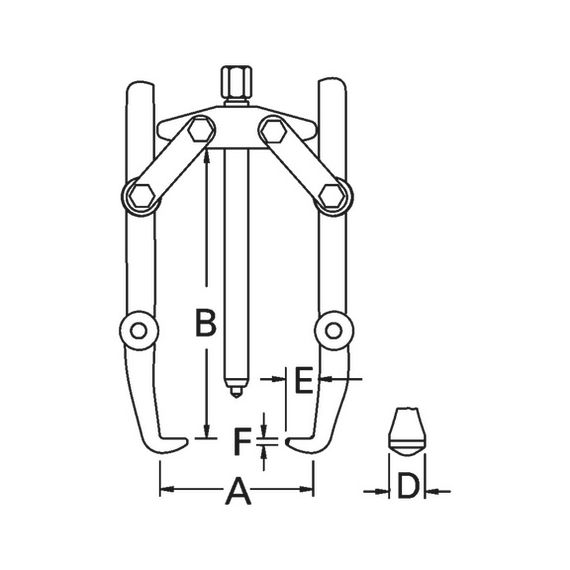 Знімач підшипників 2-затискний універсальний 130 мм WURTH | Зображення 1