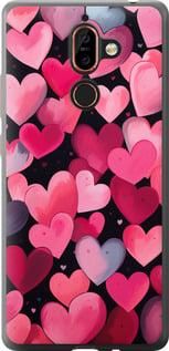 Чохол на Nokia 7 Plus Сердечка 4 із пластику FCh_019920