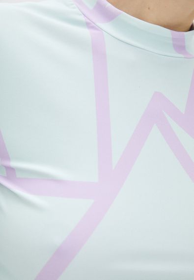 Спортивный топ 4Profi с длинным рукавом c принтом "Геометрия" мята/фиолет размер L бифлекс 16718 | Зображення 2