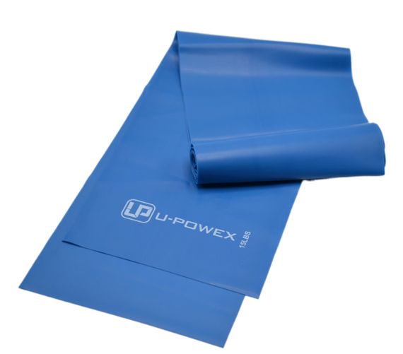 Стрічка-еспандер для фітнесу та реабілітації U-POWEX Fitness band 0.4мм. (6.8 кг) Blue | Зображення 2