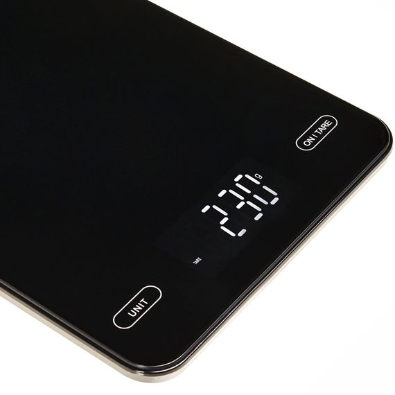 Ваги кухонні Adler AD 3177 black електронні/ 10кг/ г; мл, унція/ USB type C/ автовимкнення/ скло | Зображення 6