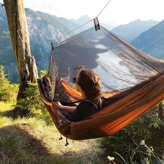 Туристичний гамак з москітною сіткою (240х150см), до 150 кг, A001 / Підвісний гамак для кемпінгу | Зображення 1